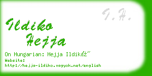 ildiko hejja business card